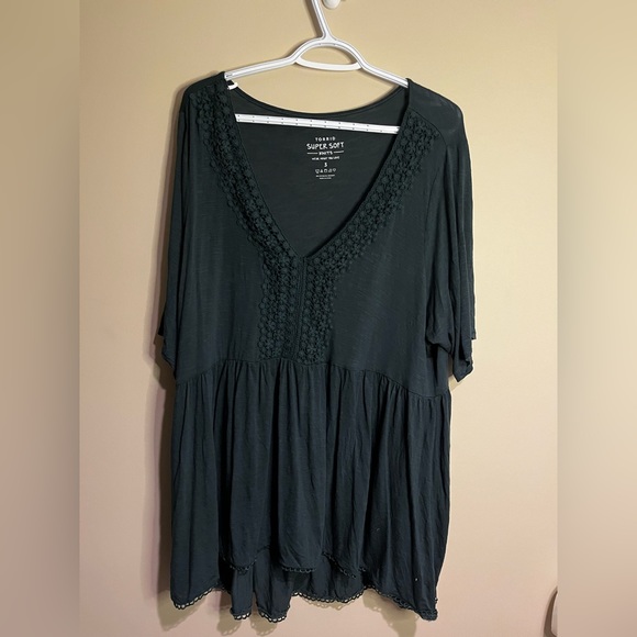 Dark green Jersey Material Top - Picture 1 of 1